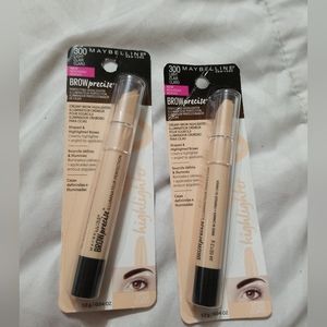 Maybelline Brow Precise Perfecting Highlighter 300 light Clair Claro set of 2